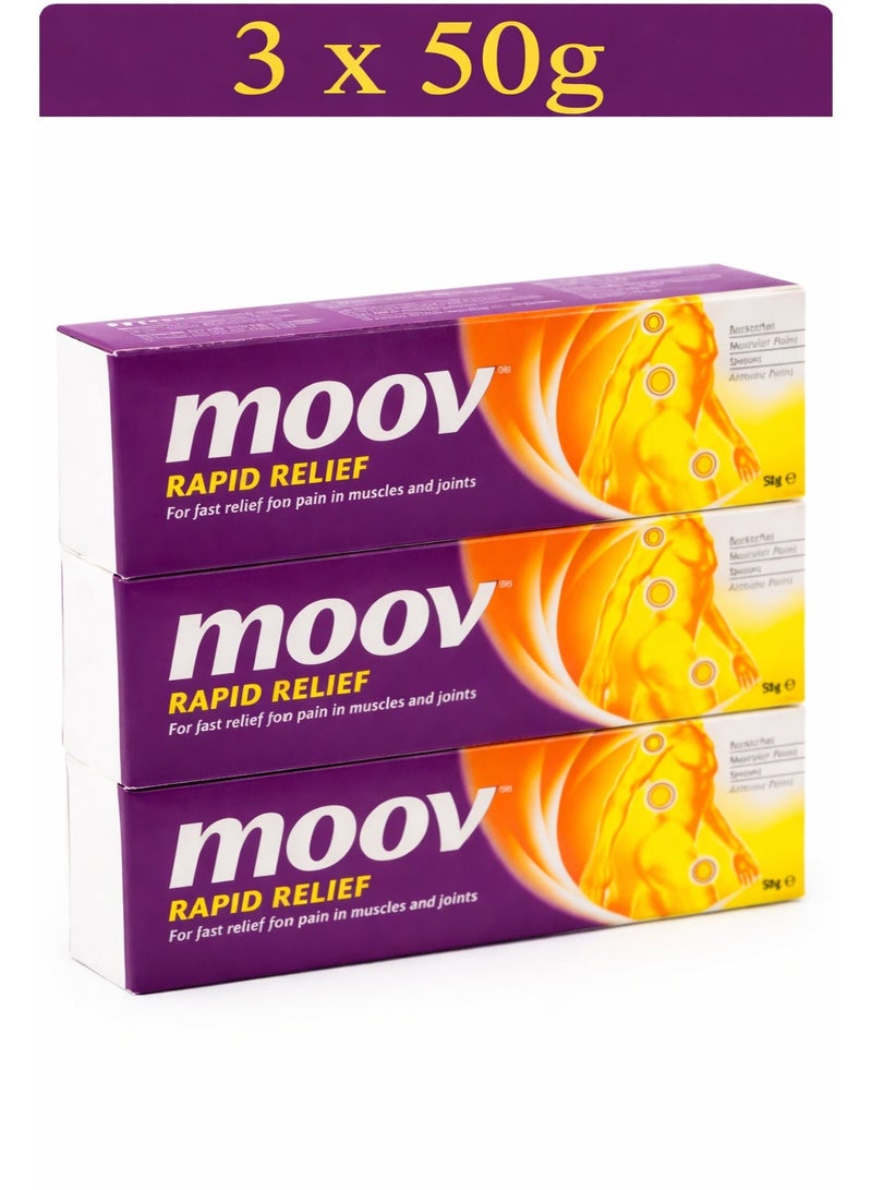 موف كريم مسكن الآلام السريع 50 جم – عبوة 3 قطع | تركيبة أيورفيدية 100% لآلام الظهر والعضلات والمفاصل والالتهابات - Image 1